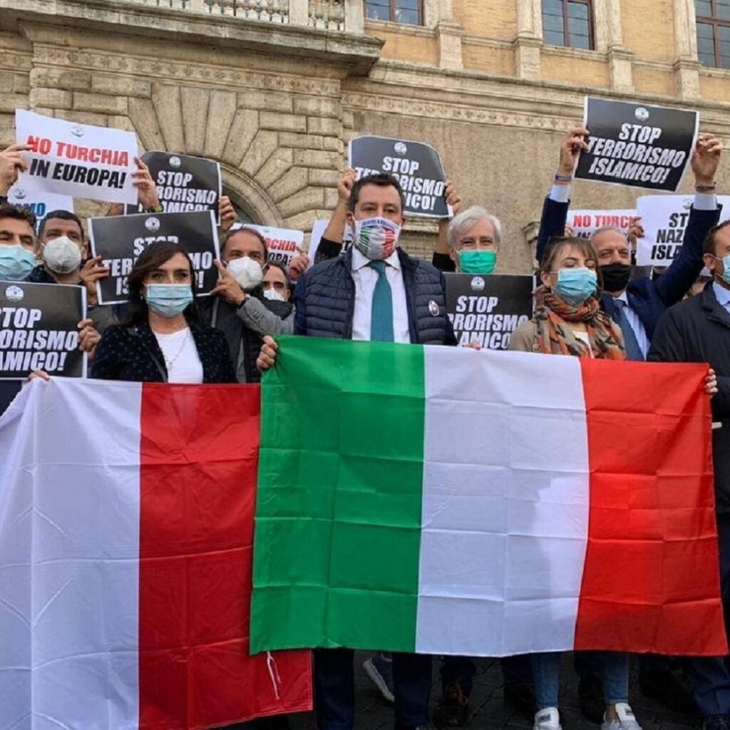 Salvini sta con la Francia (e attacca Conte e Lamorgese)