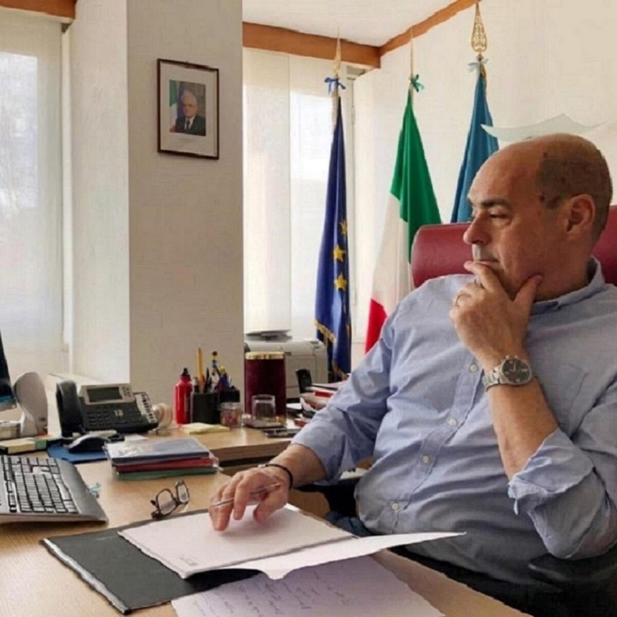 Zingaretti esulta per i vaccini