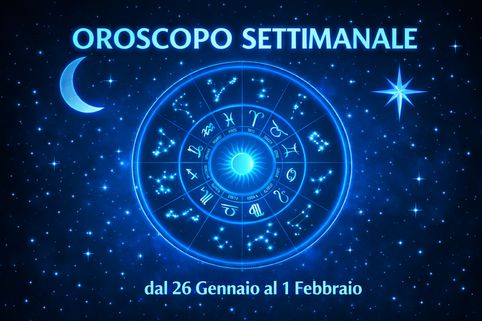 Oroscopo della settimana dal 26 Gennaio al 1 Febbraio 2026